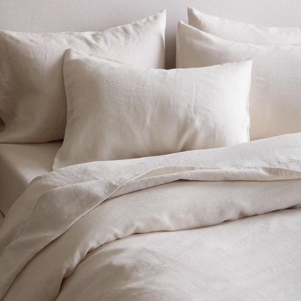 European Linen Duvet Cover Set - Full/Queen