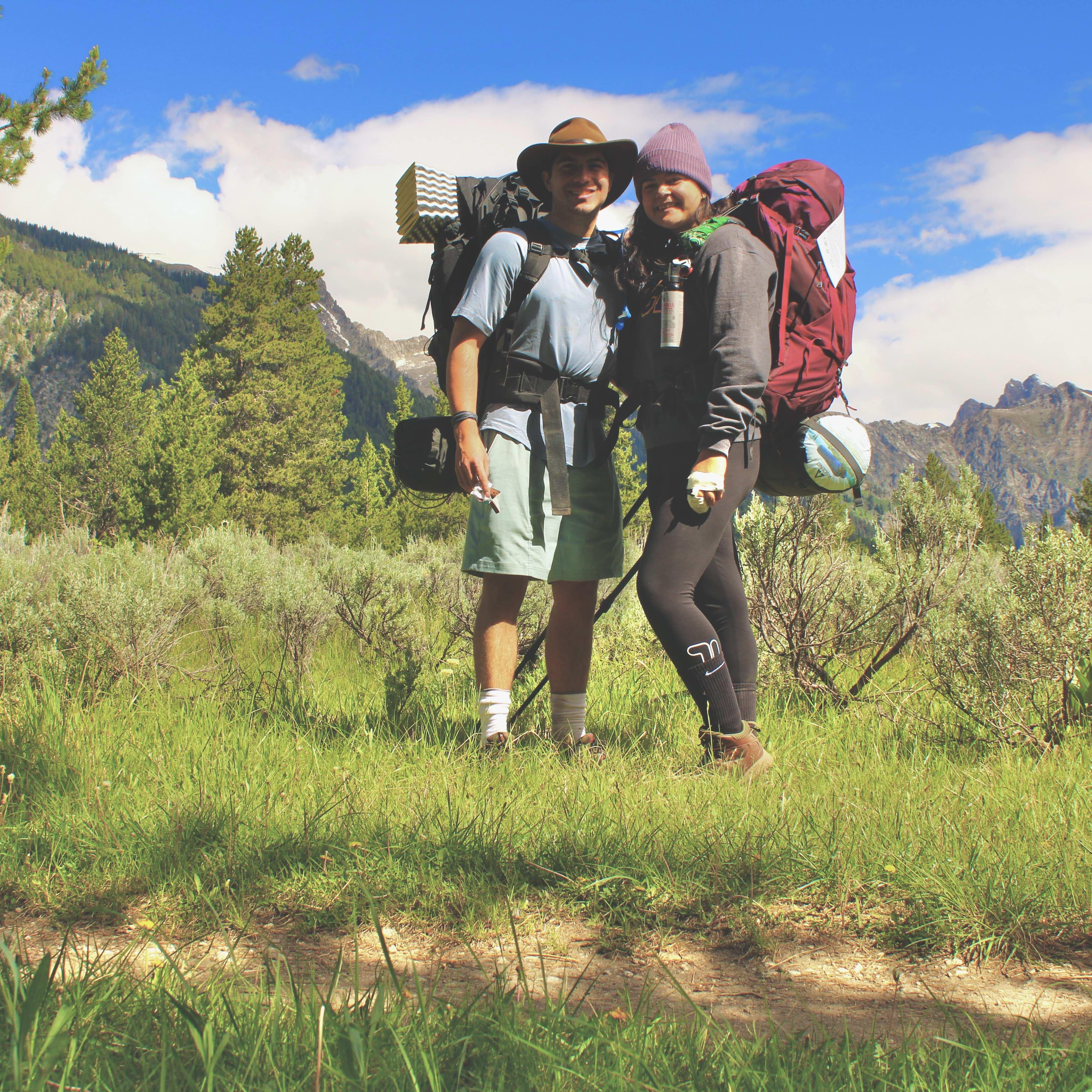 Us with all of our overnight hiking gear :)