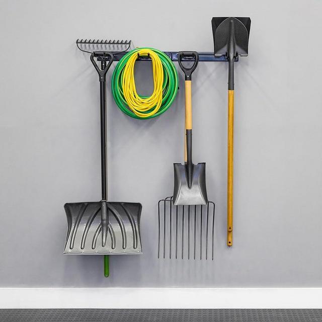 StoreYourBoard BLAT PRO Tool Organizer, Wall Mount Garage Storage Rack, Tool Storage for Shovels Rakes Brooms Hoses and More, Rubber-Coated Steel Holds 250 lbs, 36" X 9.5" X 2.5"