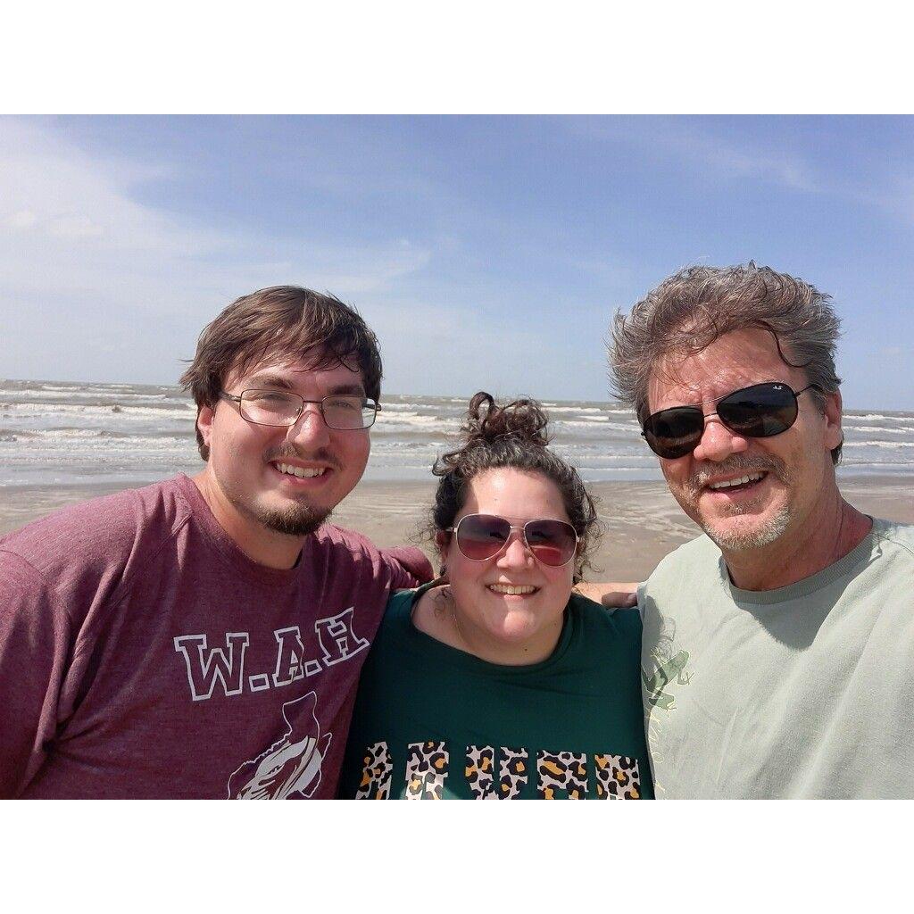 Beach day with Cole's dad