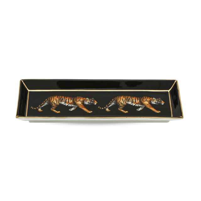 Halycon Days Twin Tiger Rectangular Tray