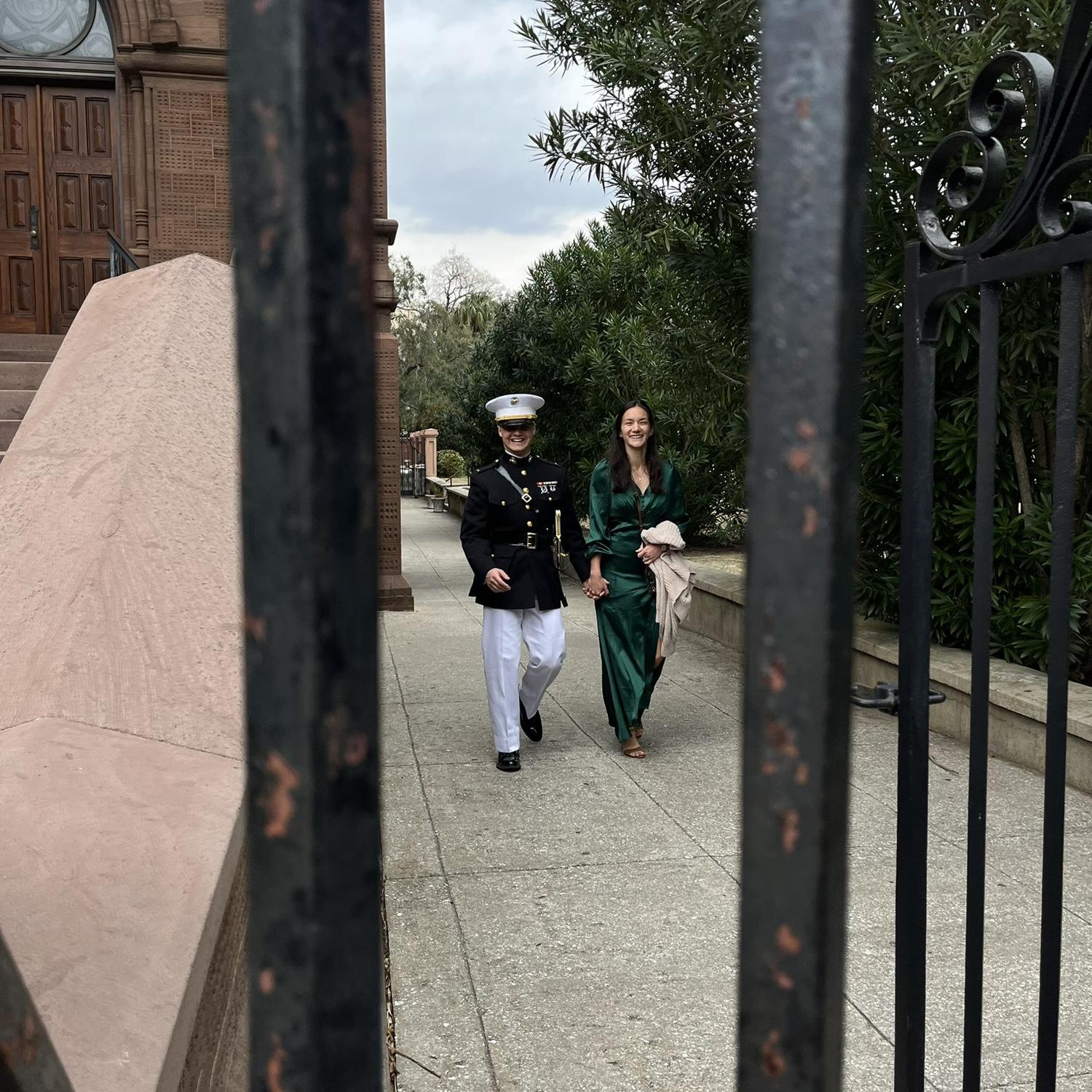 After the summer, Jonathan and Veronica's relationship began to center around the "City of Love," Charleston, SC, which is why they're getting married in San Juan Capistrano, CA.
