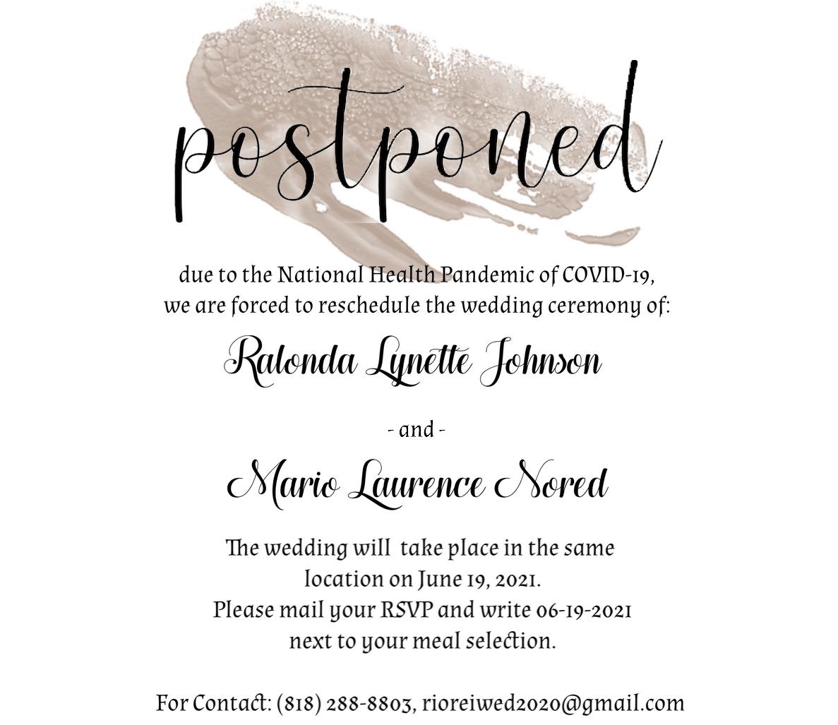 The Wedding Website of Ralonda Johnson and Mario Nored