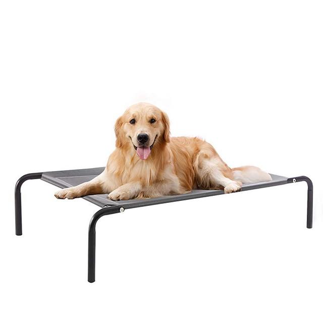 WESTERN HOME WH Elevated Dog Bed cot, Raised Portable Pet Beds for Extra Large Medium Small Dogs with Breathable Mesh, Indoor and Outdoor, Stable Frame & Durable Supportive Teslin Recyclable Mesh