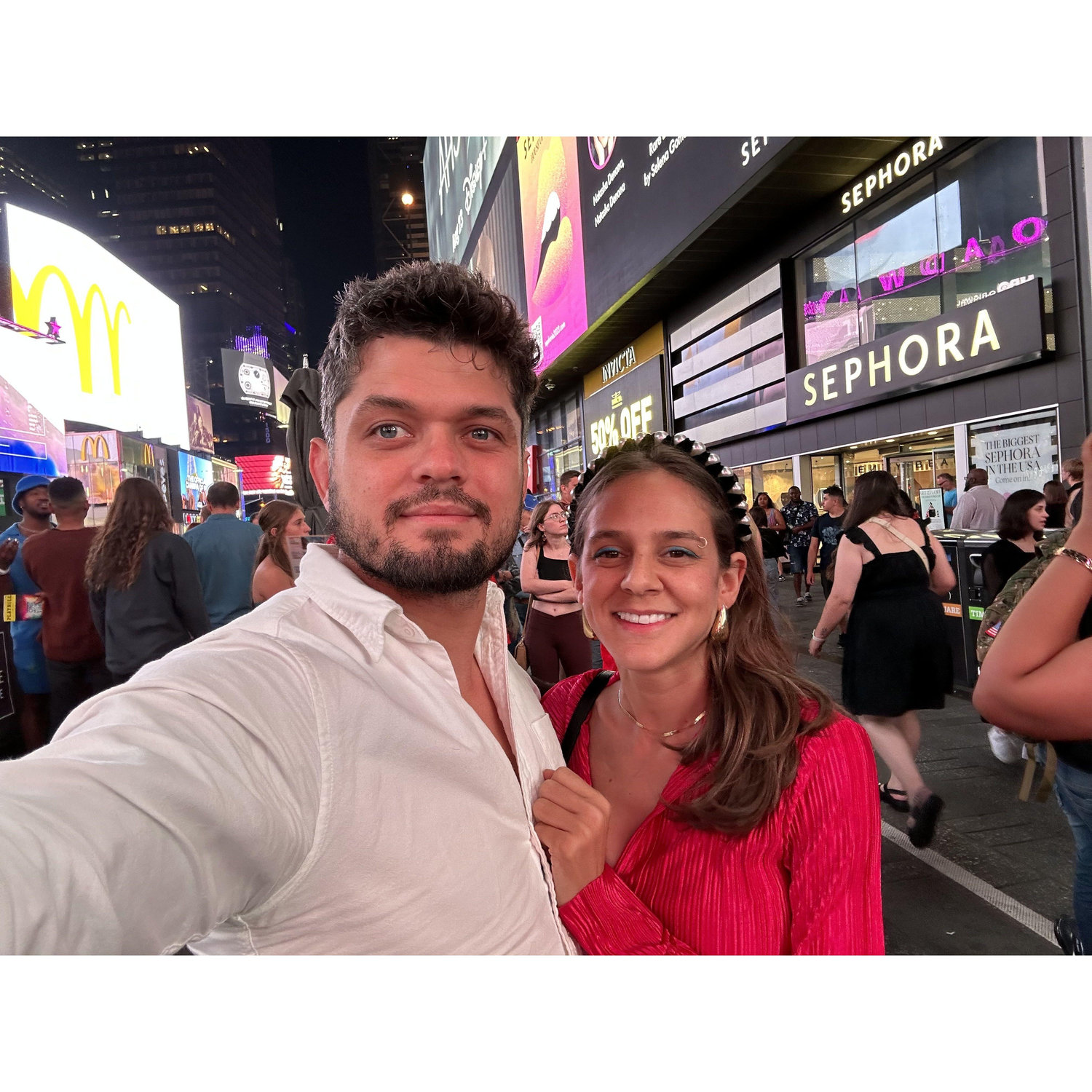 After a Broadway show looking for someone to play chess with.