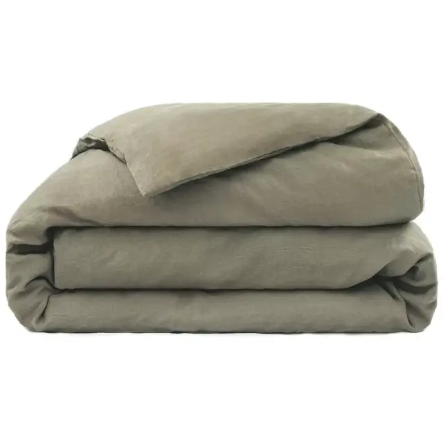100% French Linen Duvet Cover - King/Cal King - Moss | BOKSER HOME