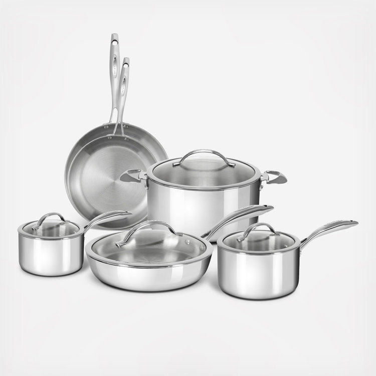 Scanpan, HaptIQ Stainless Steel 10-Piece Cookware Set | Zola
