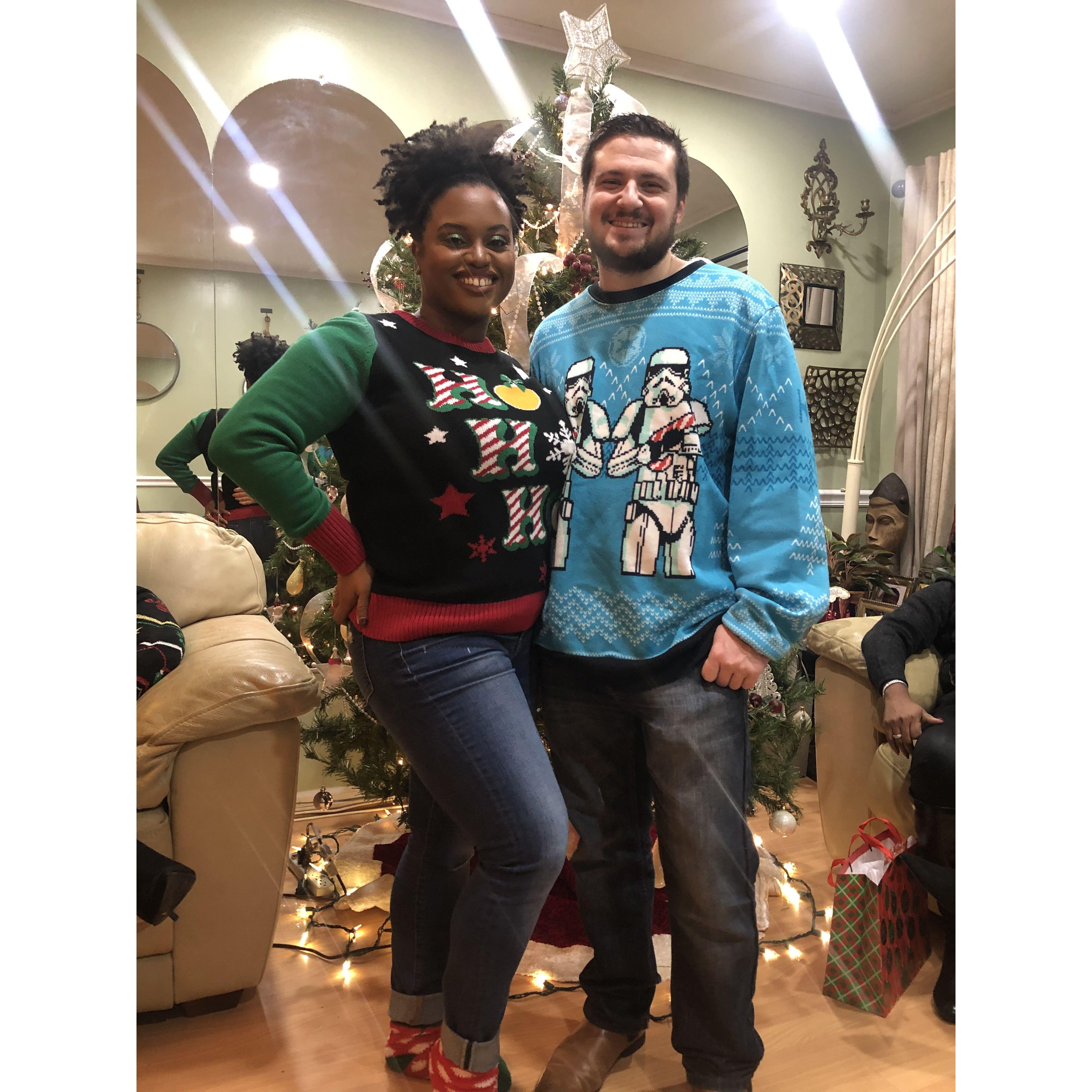 Ugly sweater fun during Christmas 2019