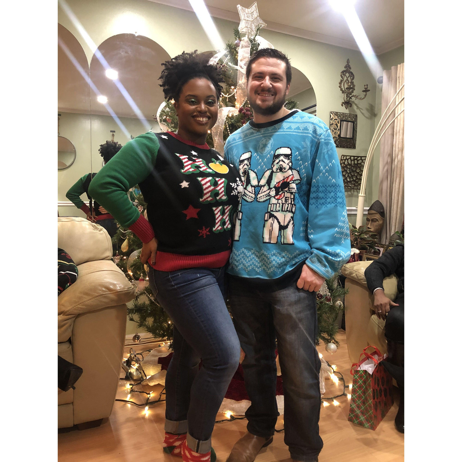 Ugly sweater fun during Christmas 2019