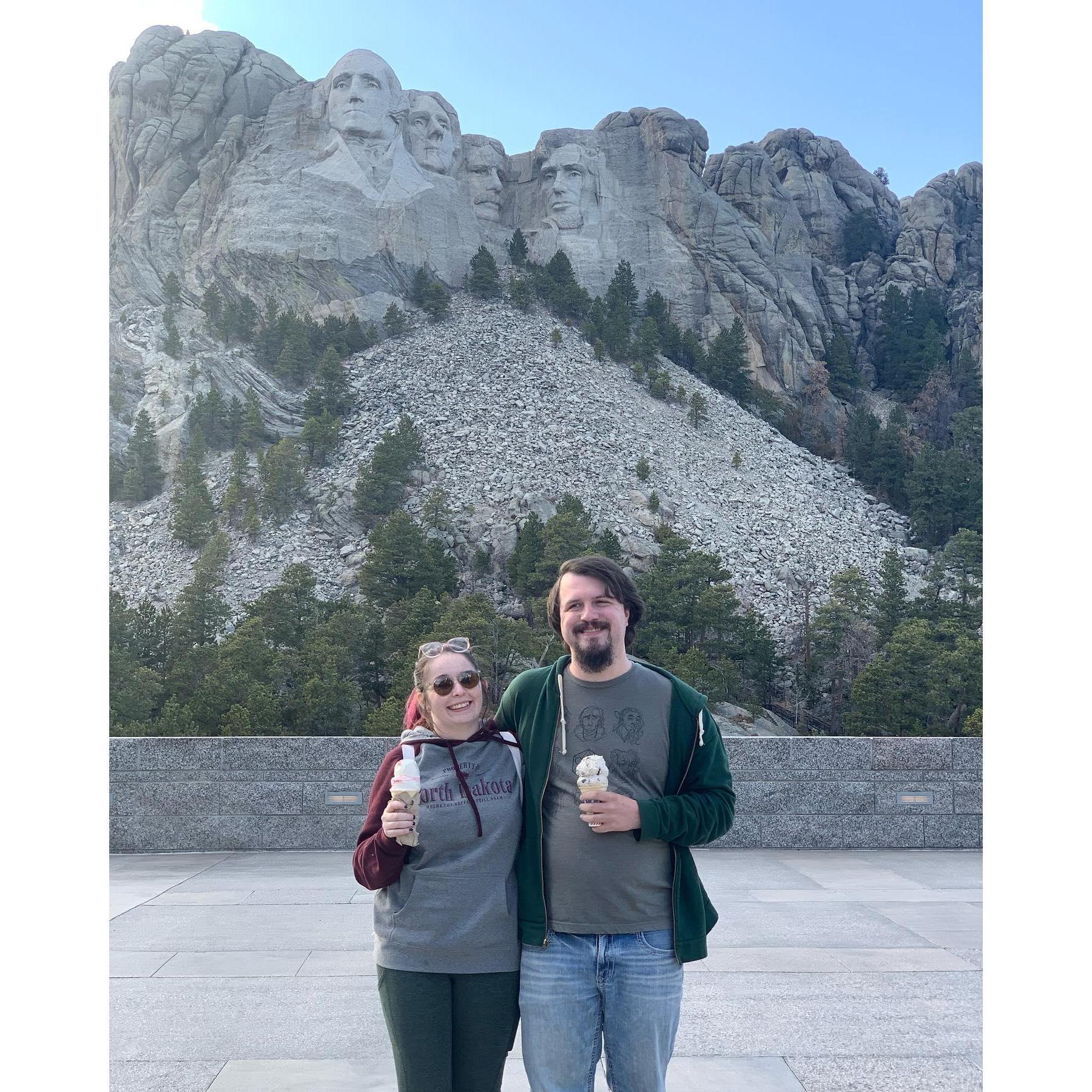 Ice Cream and Mount Rushmore in the Spring. 