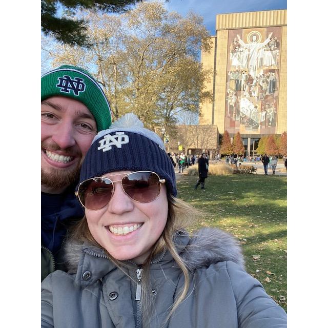 Brigette's first Notre Dame football game
