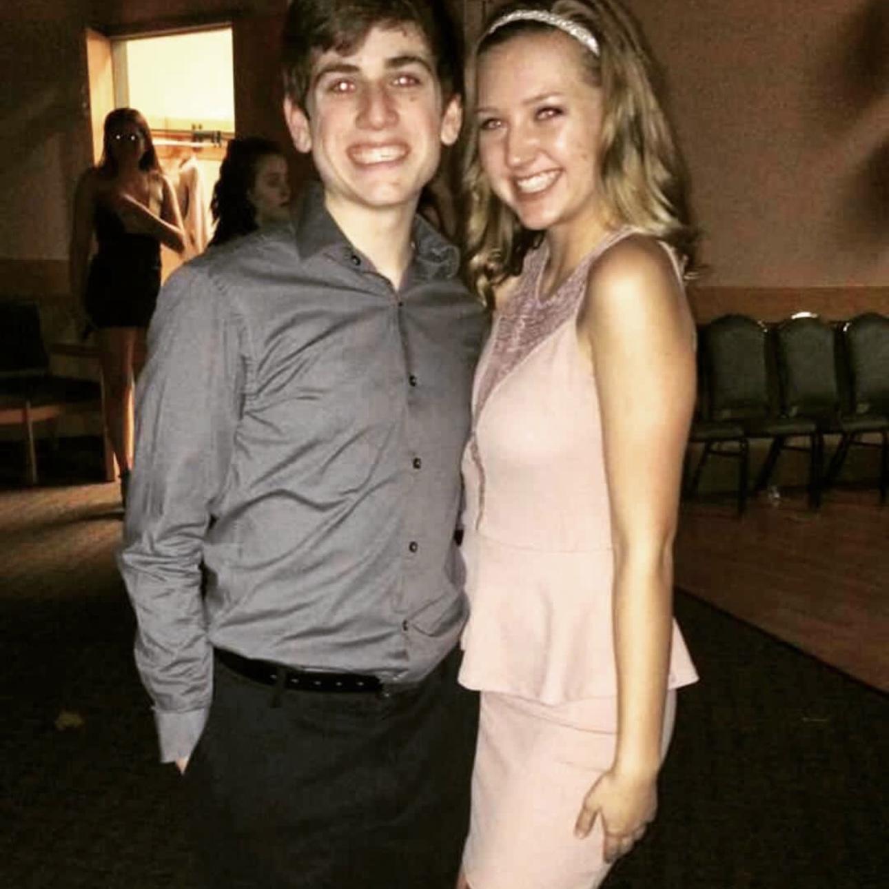 Our first photo together before we started dating- February 2016