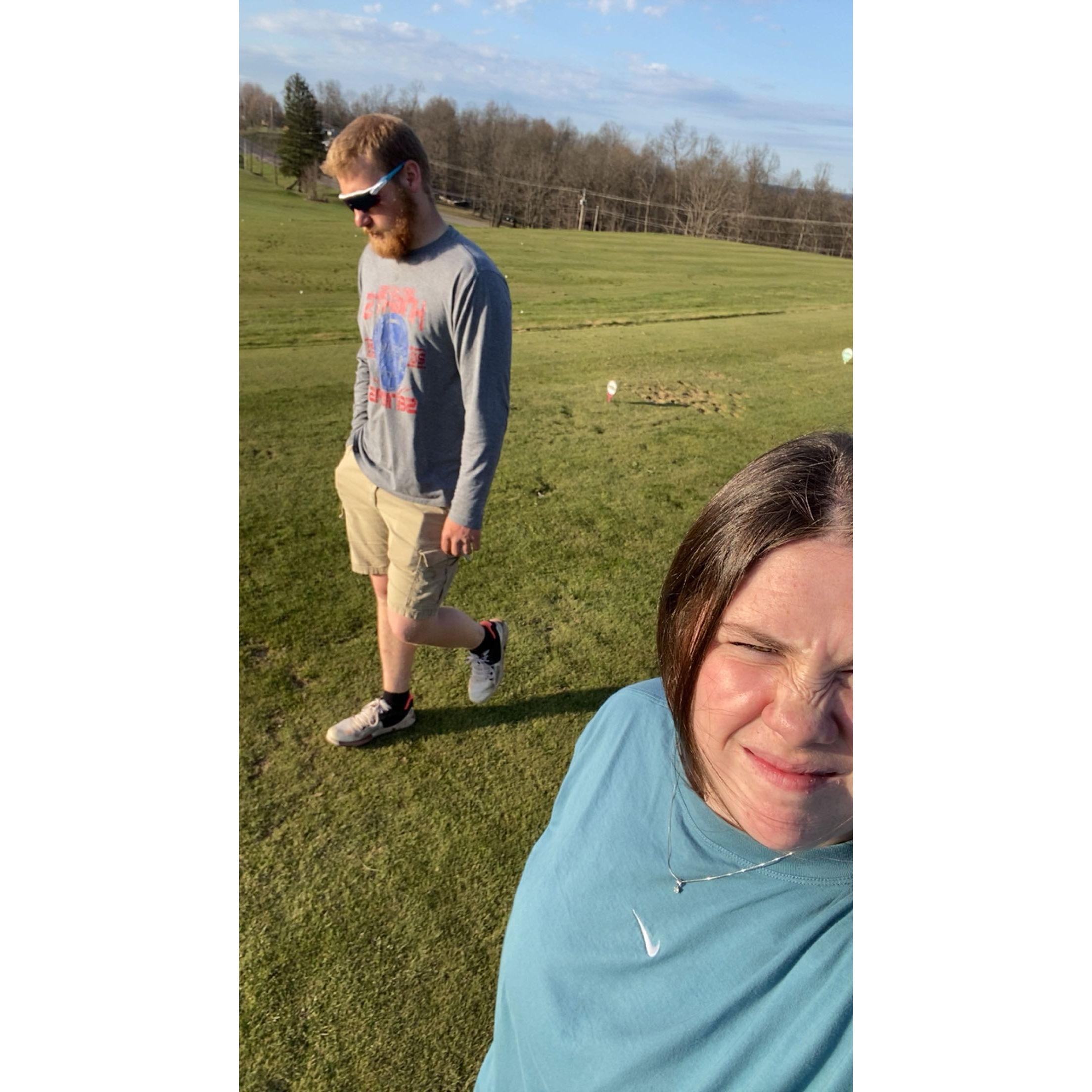 Taking me golfing so I can hold his clubs for him