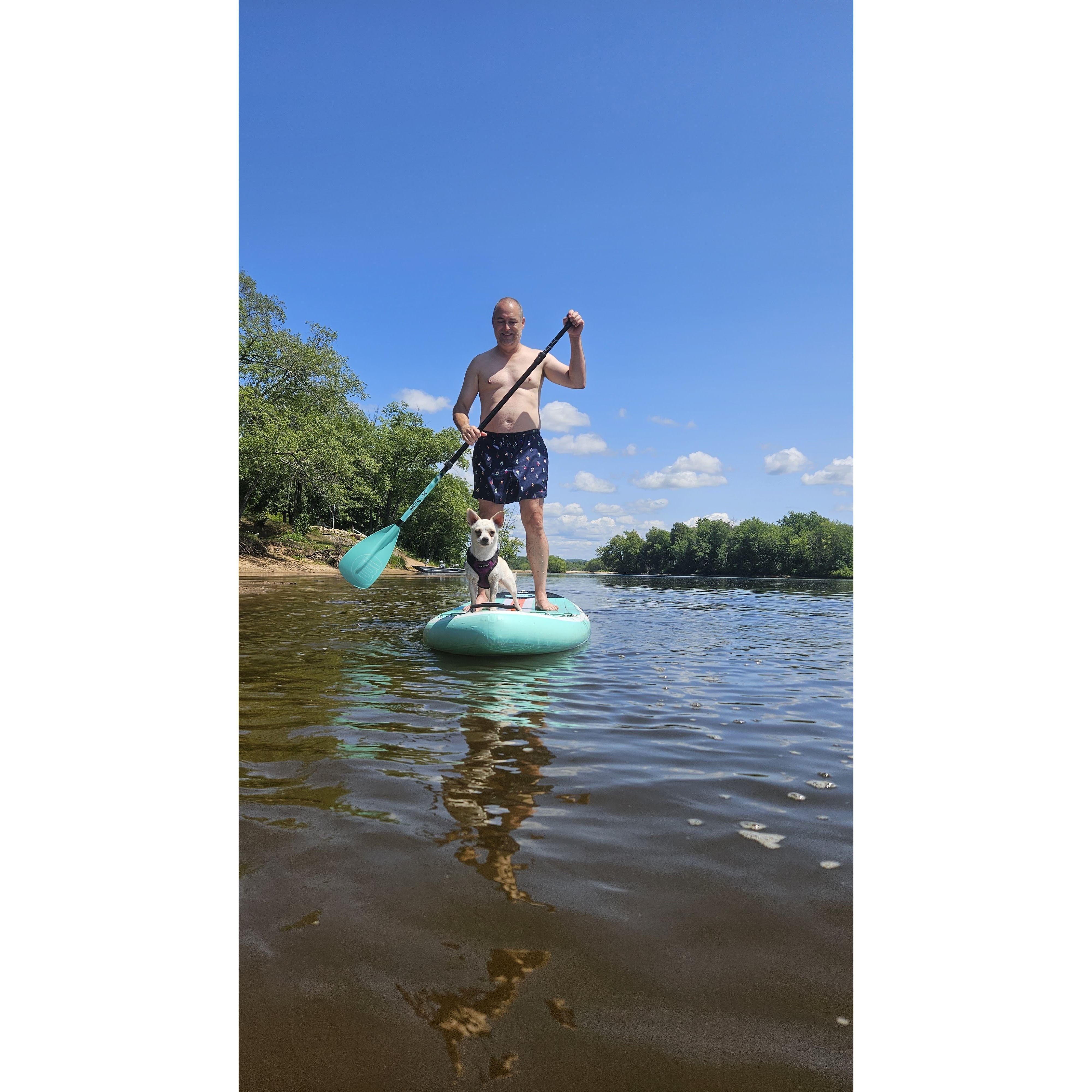 Paddleboarding with Violet