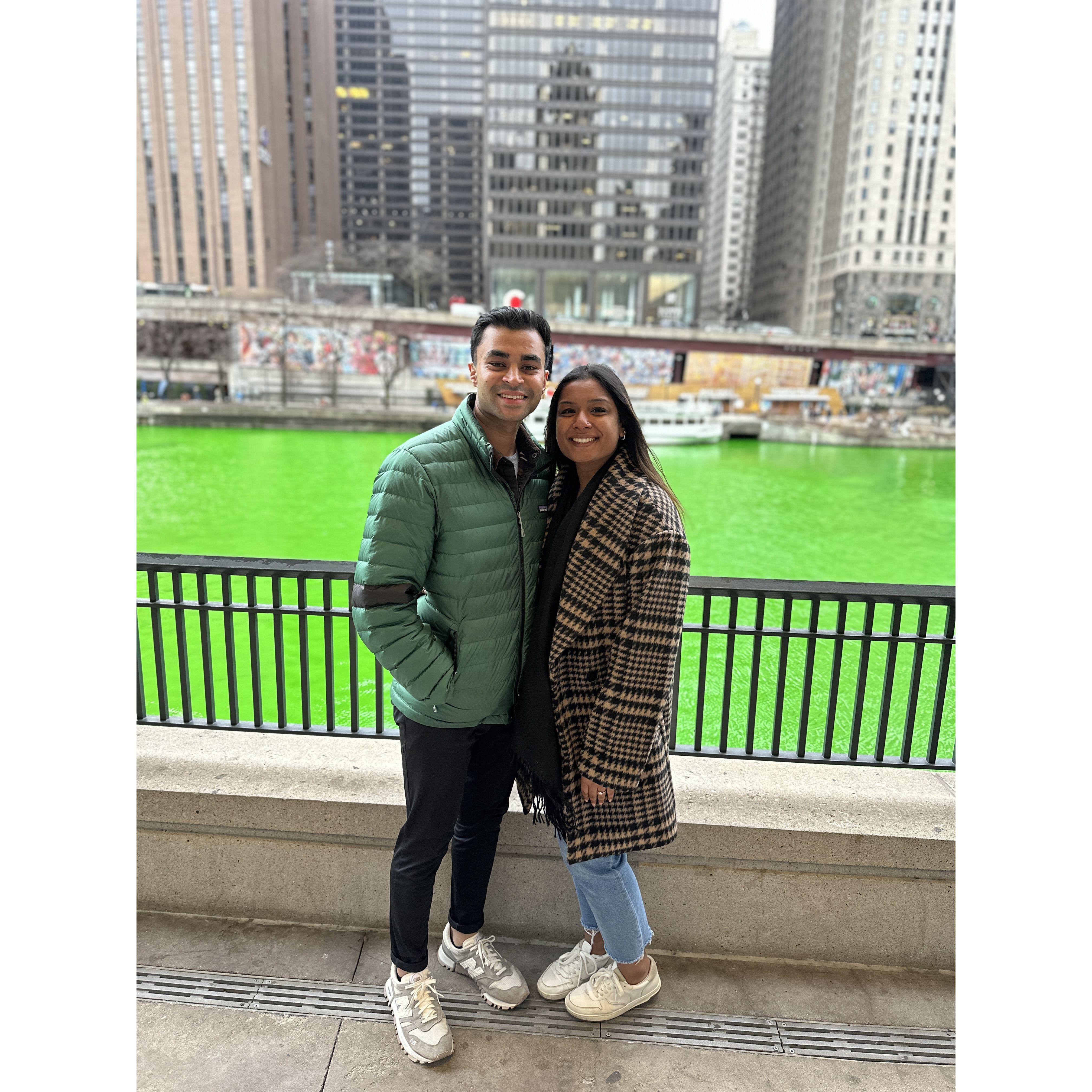 St. Patricks Day in Chicago, Illinois- March 2024