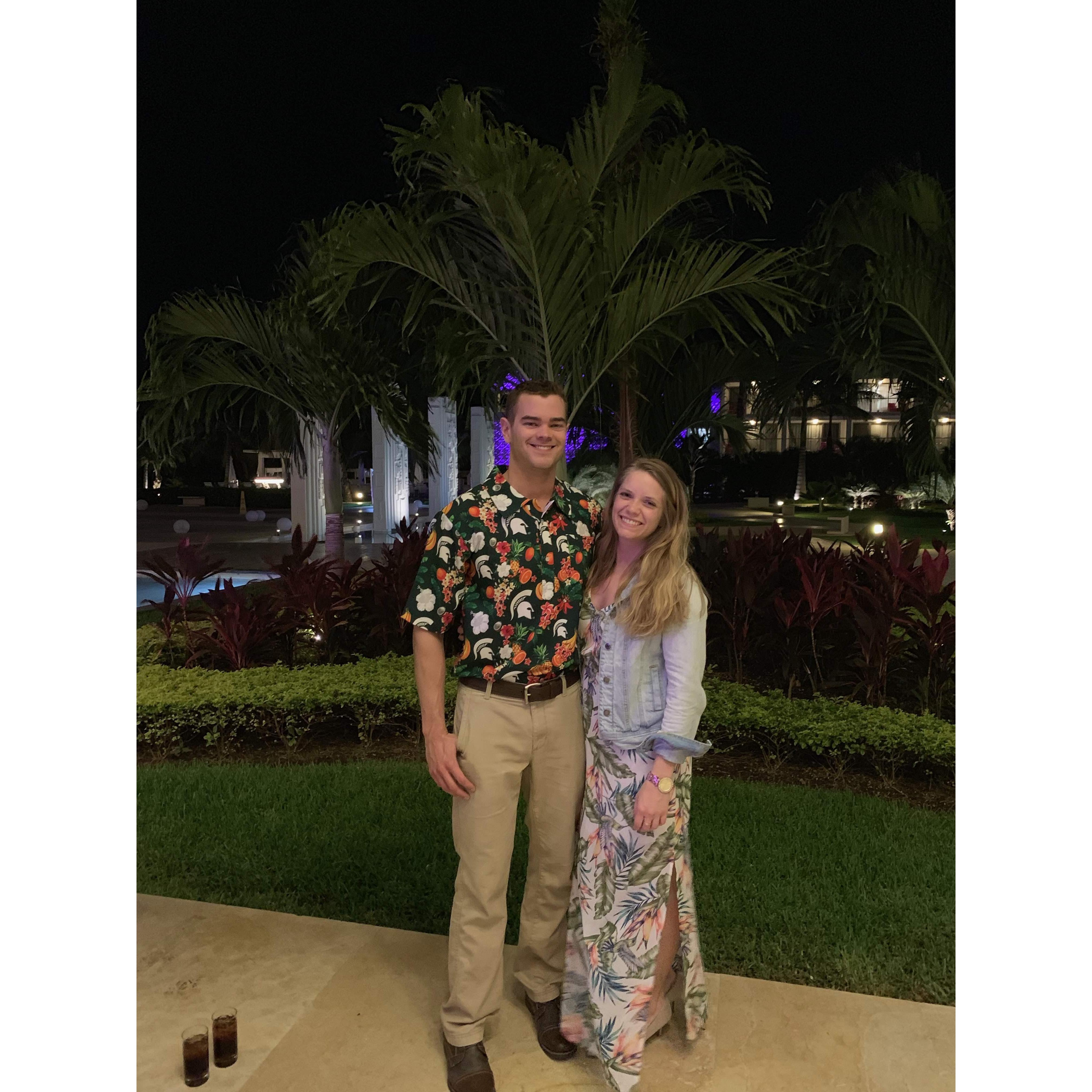 First out-of-country, all inclusive resort together, Mexico, 2019