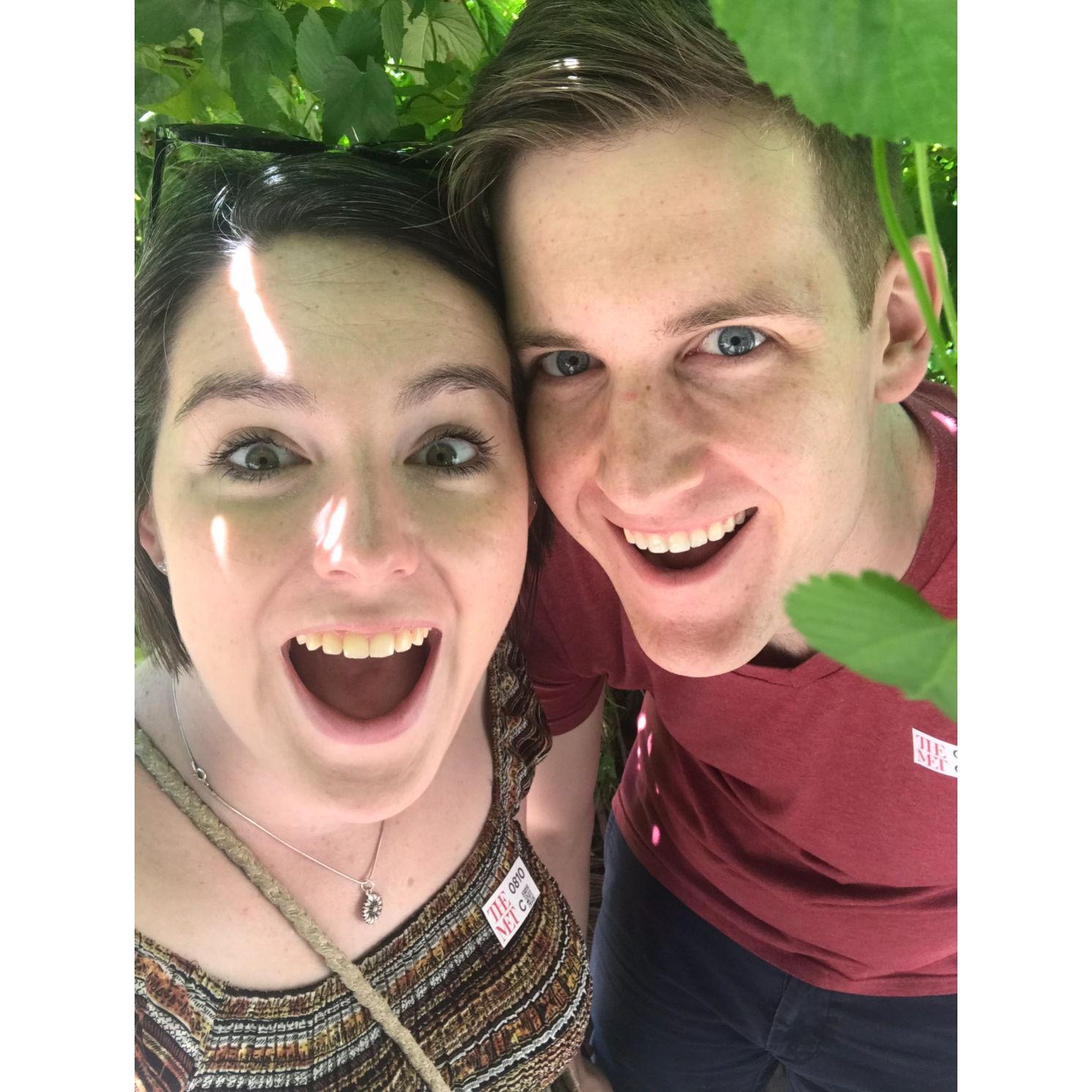 Enjoying the garden at the Cloister's Museum