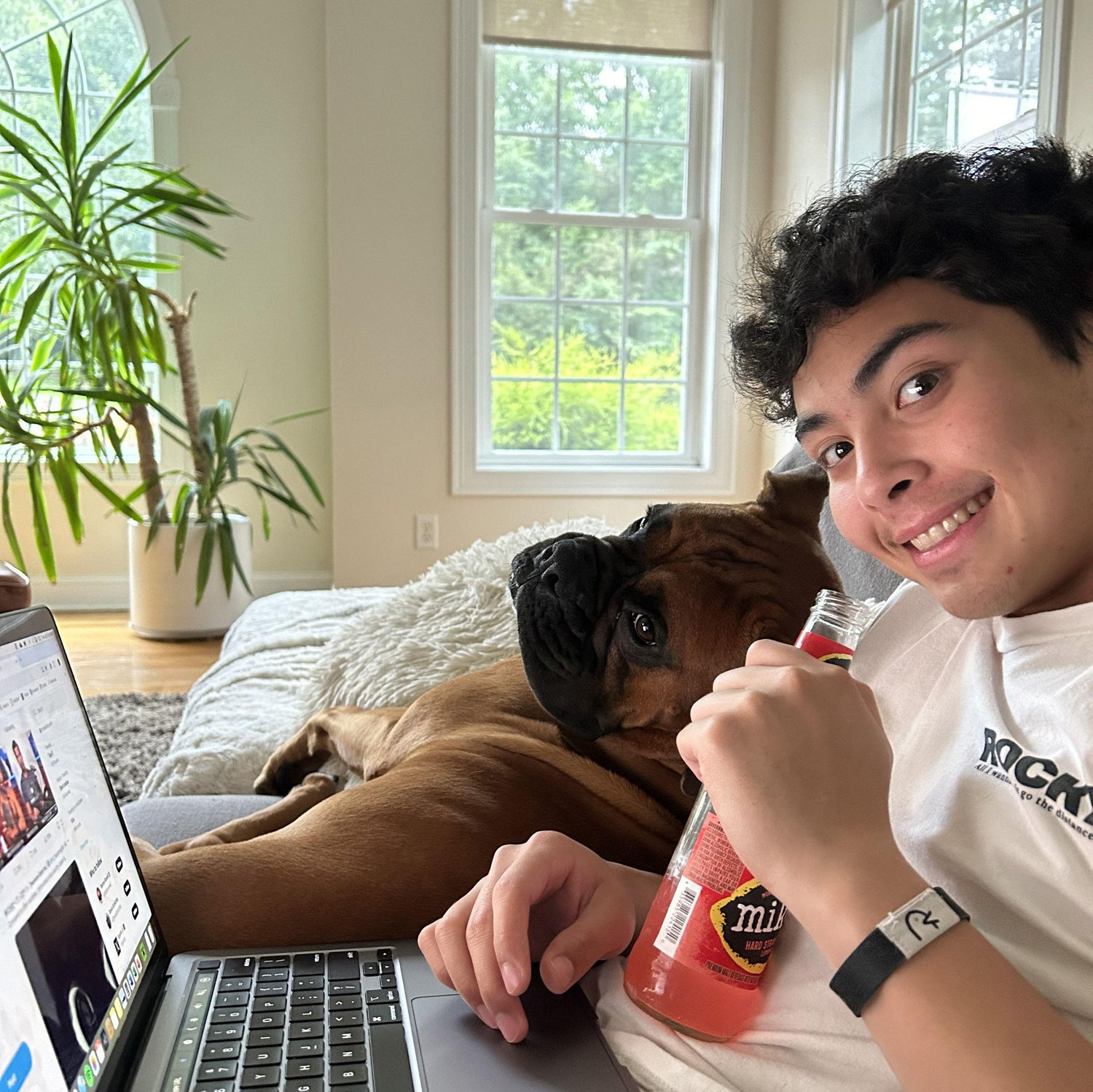 Ethan with his best buddy Charlie