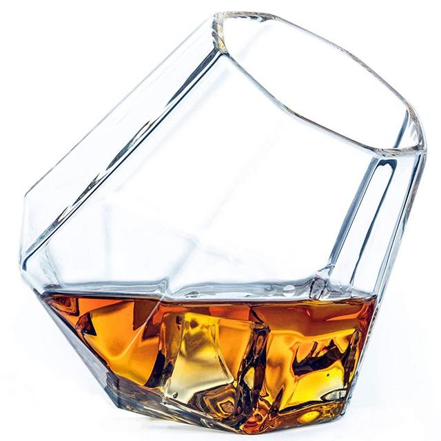 Dragon Glassware Diamond Whiskey Glasses, 10-Ounce, Set of 4