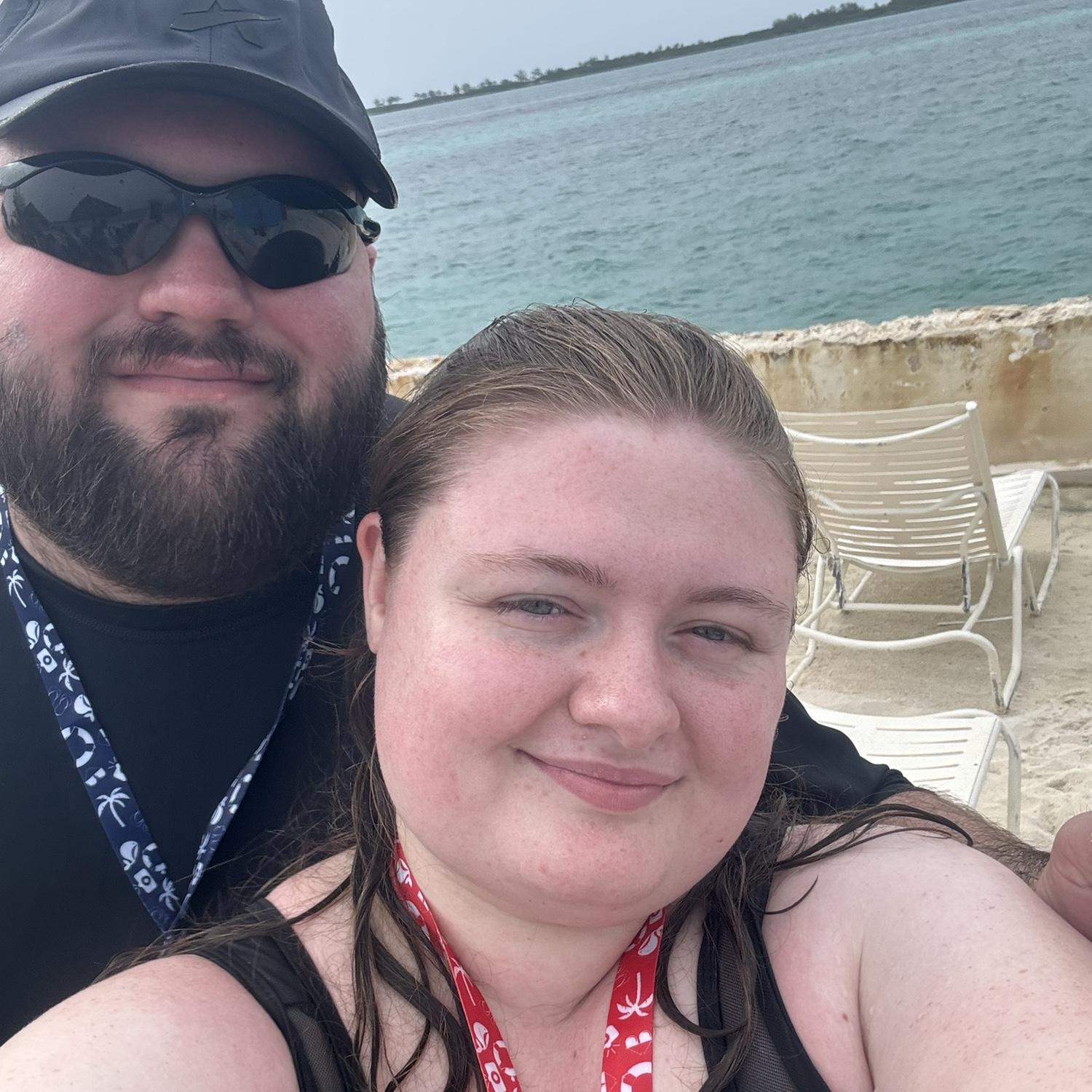 Dom and Megan in Nassau Bahamas, after swimming with pigs!