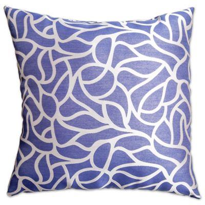 Softline Home Fashions Geometric Jacquard Square Throw Pillow in Blue/Violet