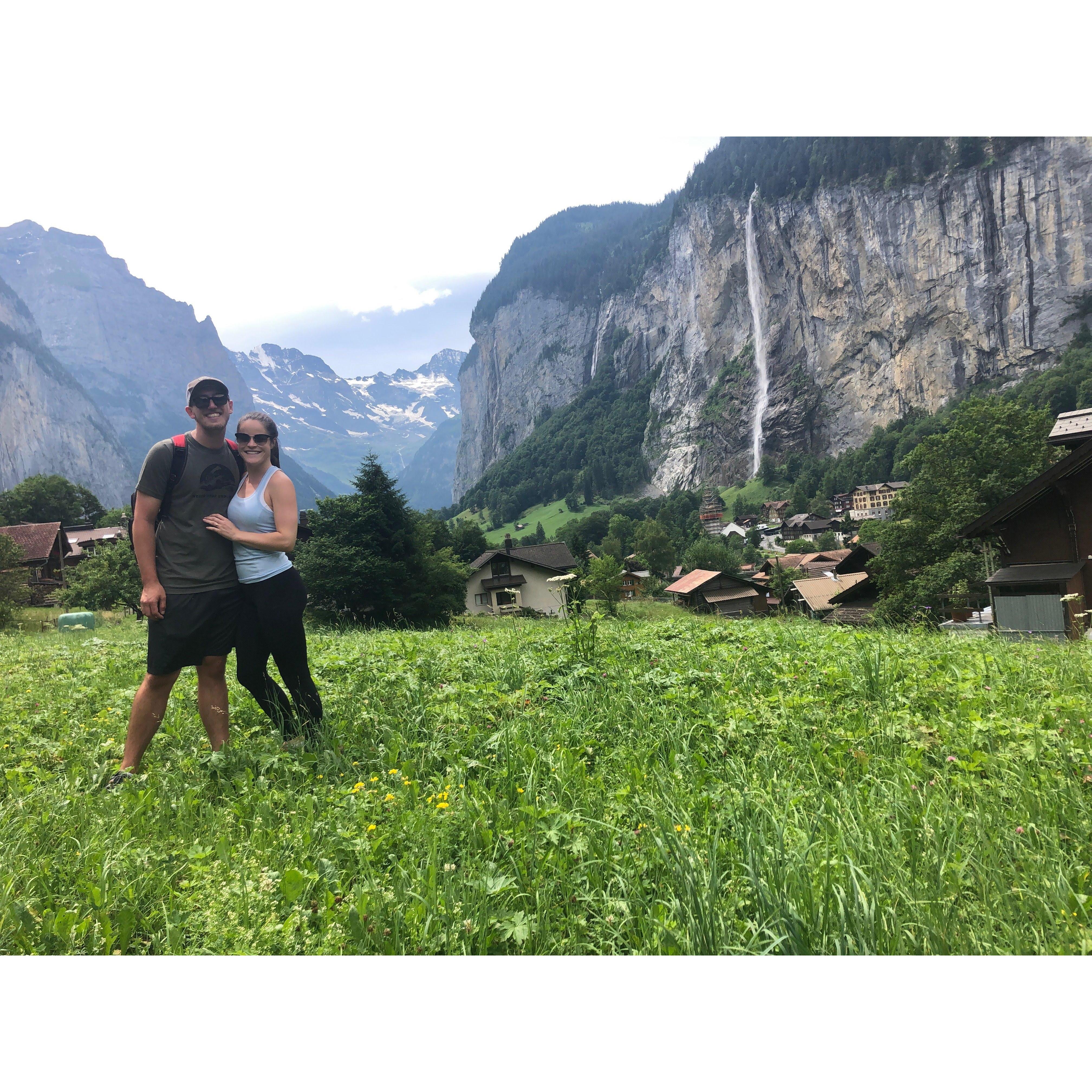 This was in Switzerland days after we got engaged.