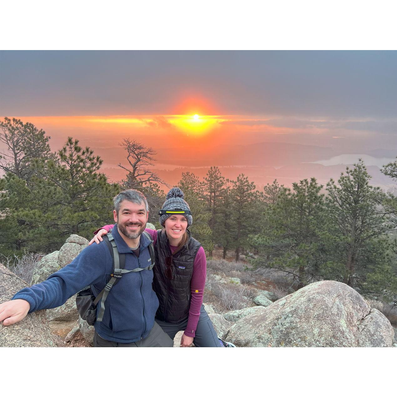 One of many amazing sunrises together!