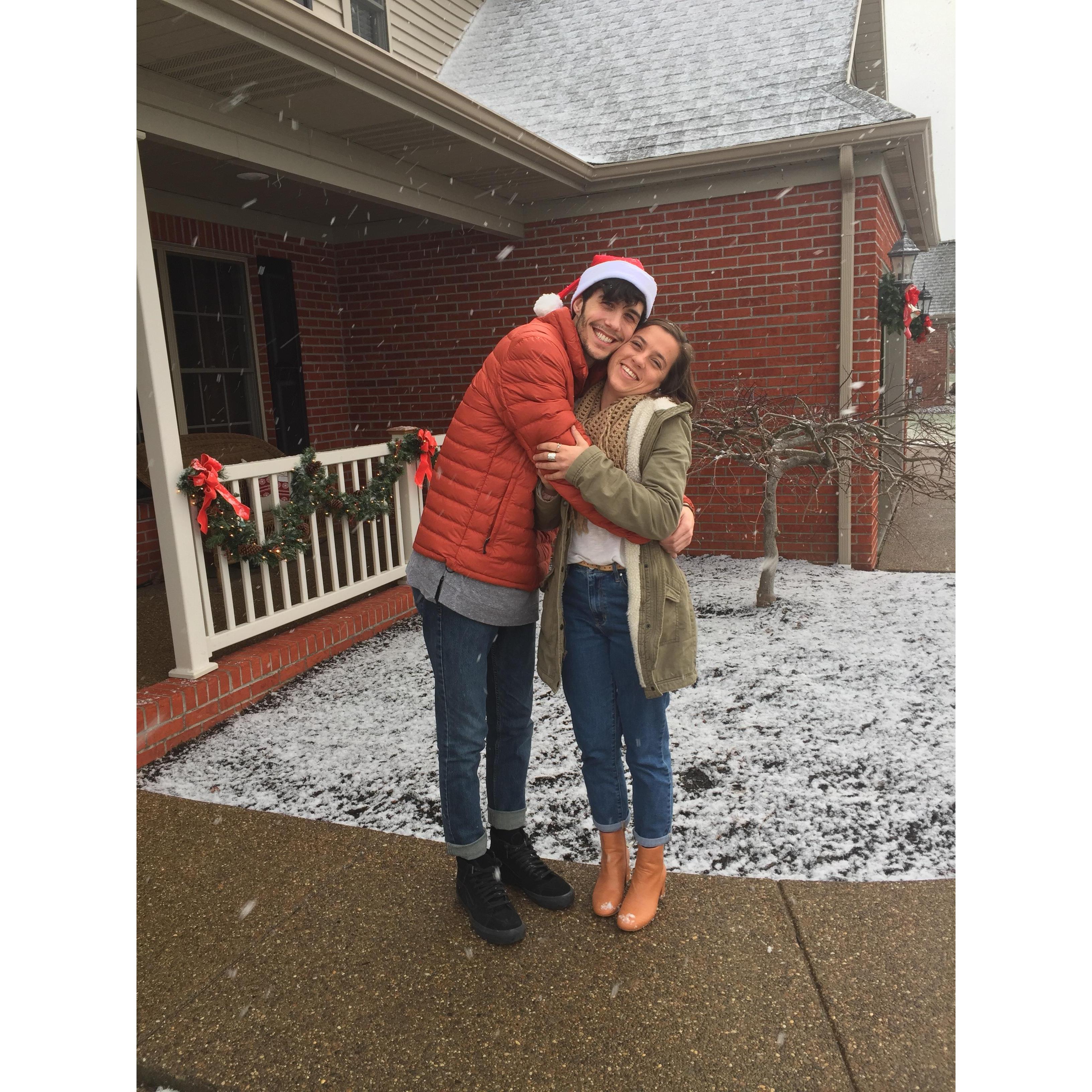 first snow & Christmas together