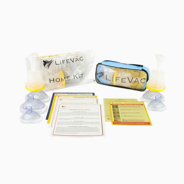 LifeVac - Choking Rescue Device Home Kit for Adult and Children First Aid Kit, Portable Choking Rescue Device, First Aid Choking Device, Home and Travel Combo Kits (Blue) Perfect for Baby Showers