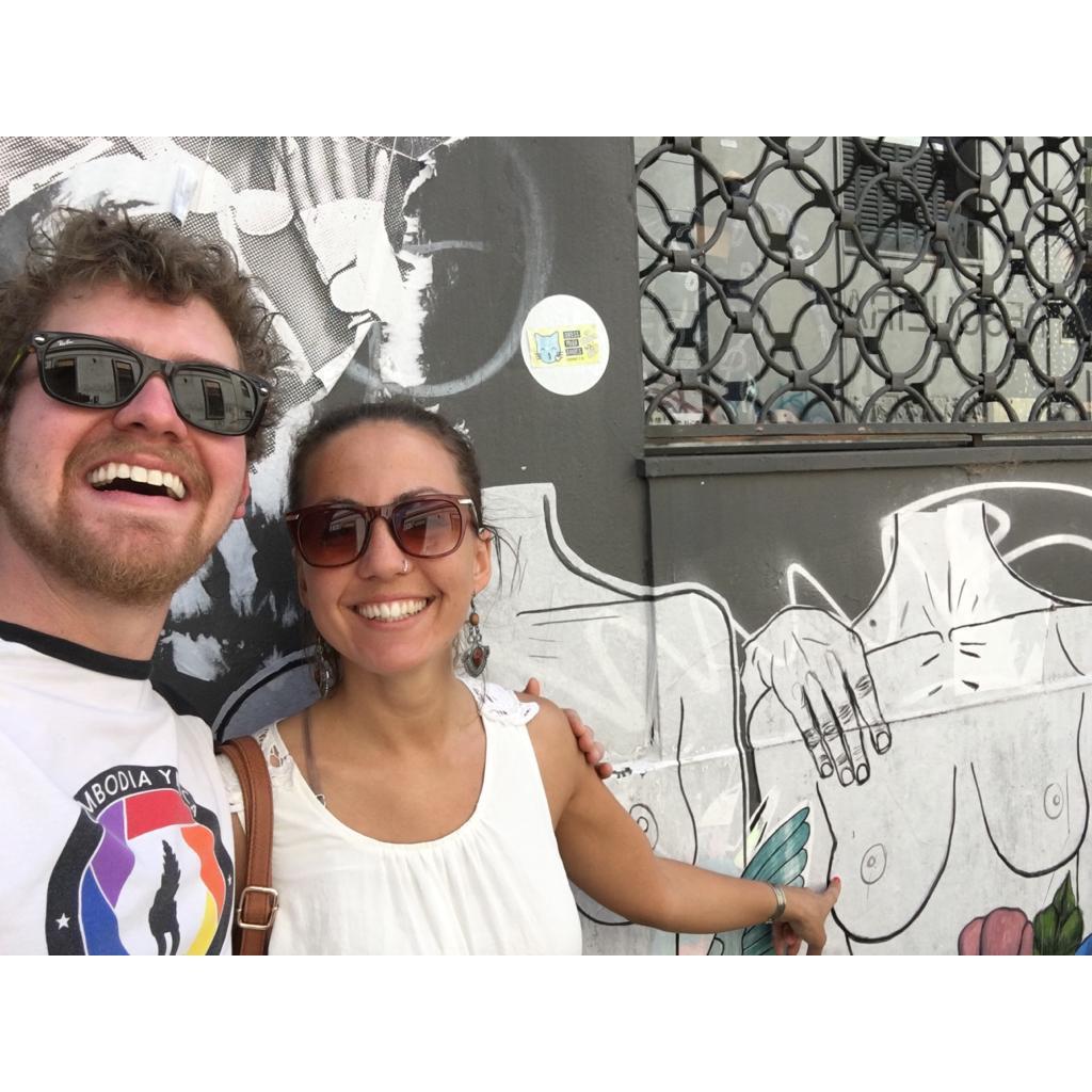 Poking boobs around Palermo, BA