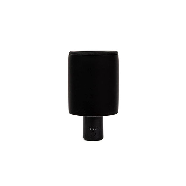 Happy Wax Black Wax Melt Warmer with 3, 6, and 9 Hour Timer for Scented Wax Melts, Tarts & Cubes - Ceramic, Plug in, Removable No Mess Silicone Wax Dish