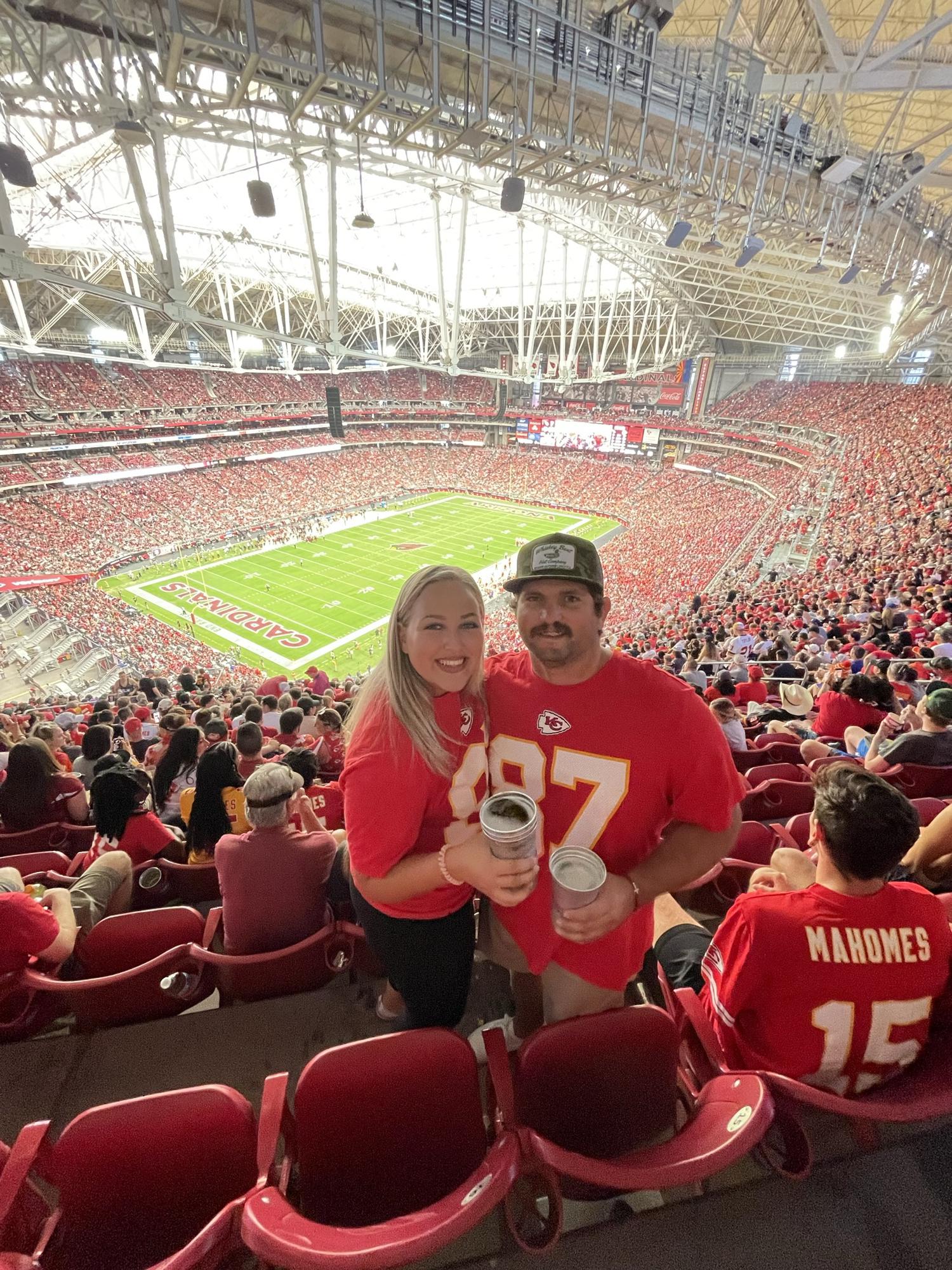 Our first NFL game, go Chiefs! 🎉