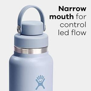 Hydro Flask Water Bottle - Insulated Stainless Steel - Wide Mouth Flex Chug Lid, Non Spill, Leakproof in 24 Oz Oat Tan