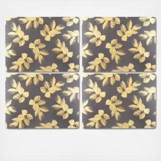 Sara Miller London Pimpernel Etched Leaves Placemat, Set Of 4