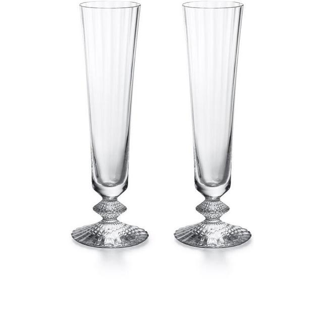 Set of Mille Nuits Baccarat Champagne Flutes