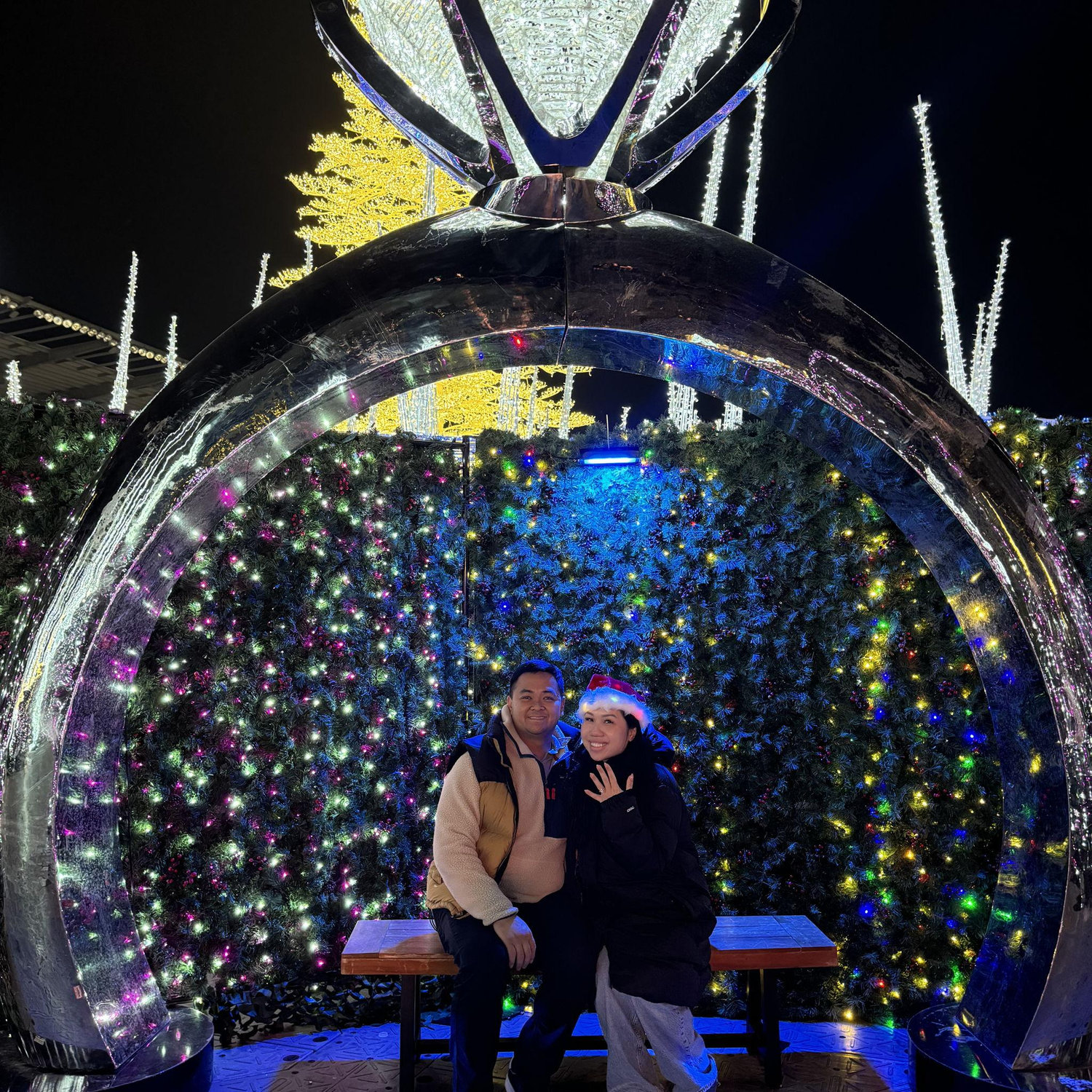 hiusan's tiny ring under a giant ring....