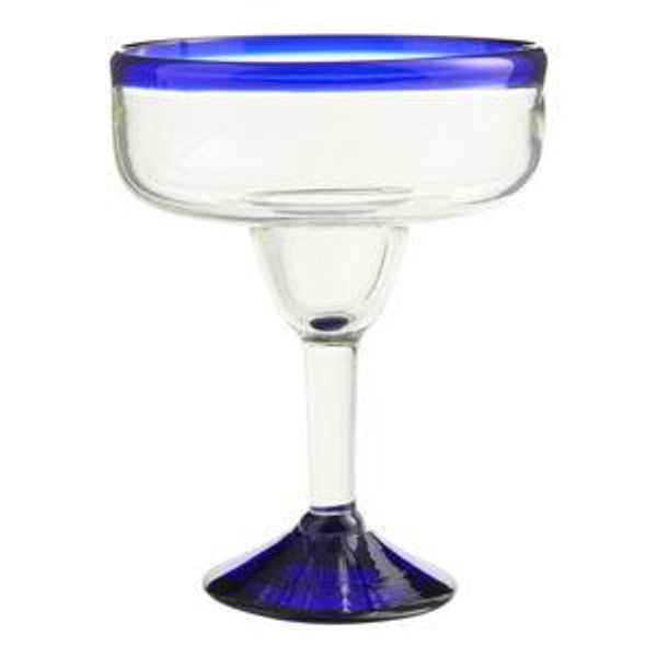 Blue Rocco Handcrafted Recycled Margarita Glass