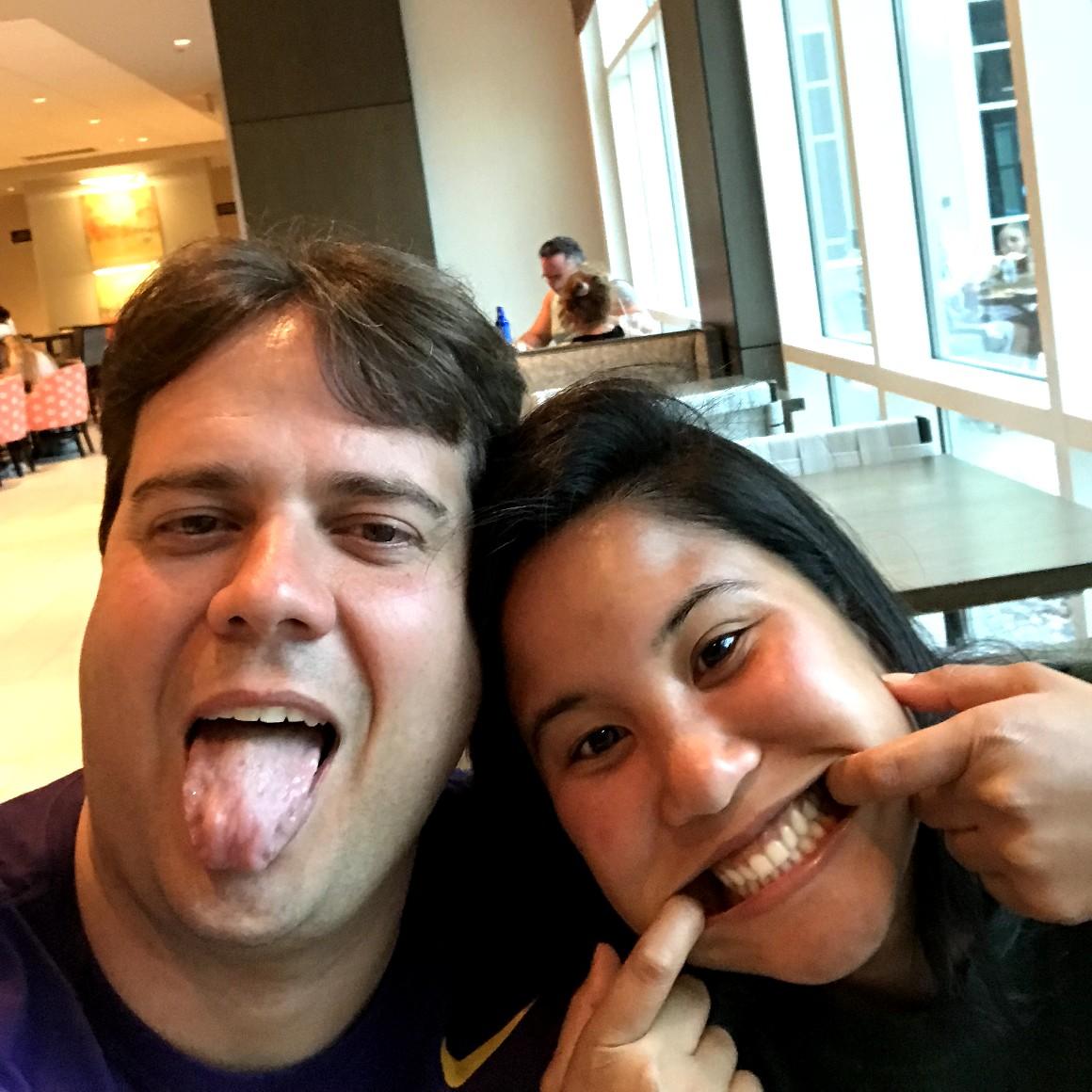 On a beach trip in Florida and acting silly