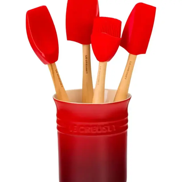 Le Creuset 5-Piece Utensil & Stoneware Crock Set
