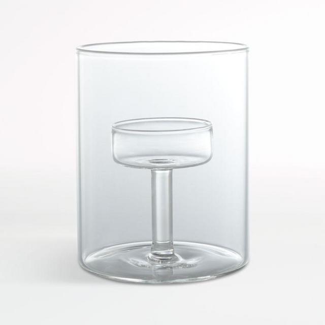 Elsa Small Glass Tealight Candle Holder