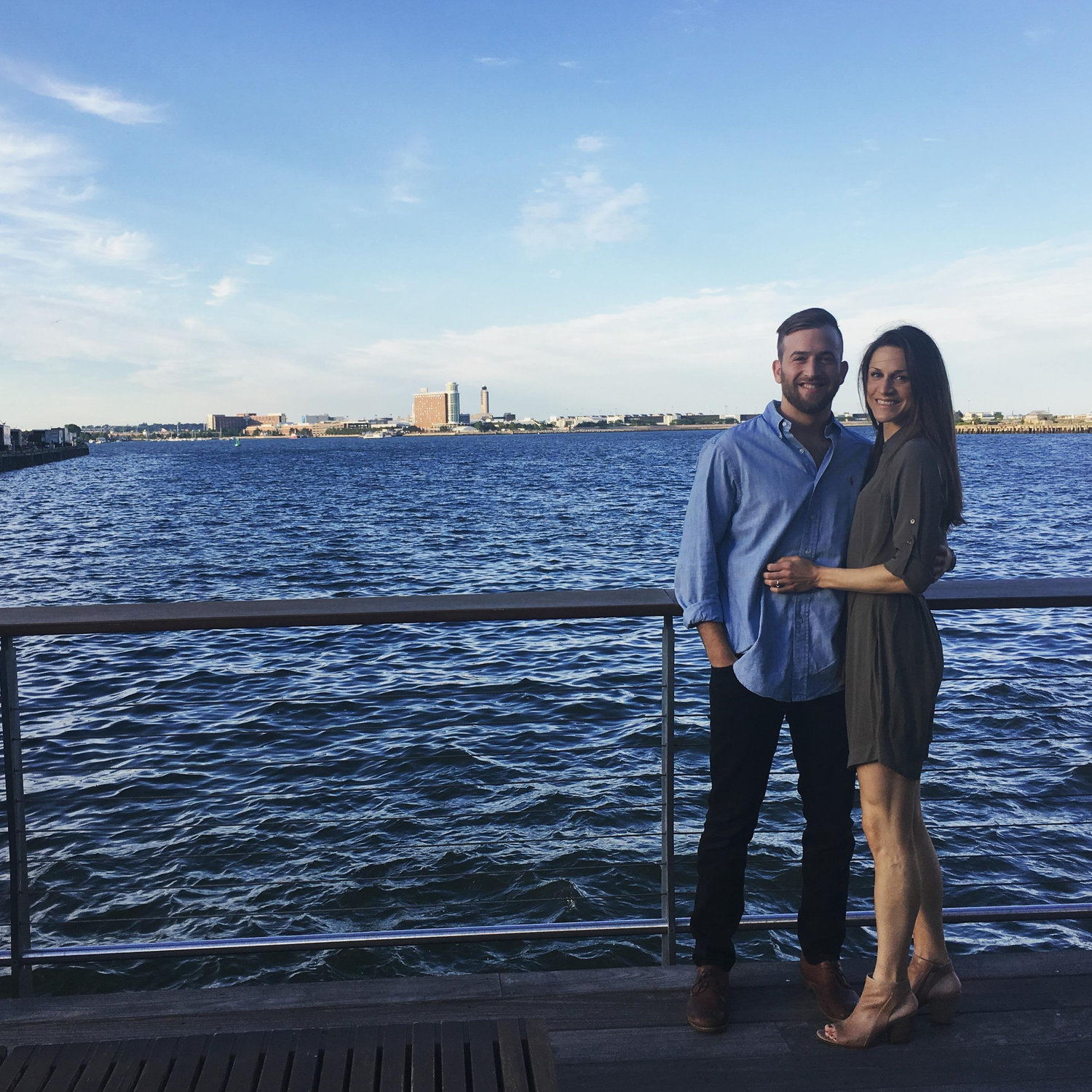 Steph & Zak's first real date. Funny story: everyone on Instagram and Facebook thought they were engaged because Steph always wore a ring on the engagement ring finger. Oops!
