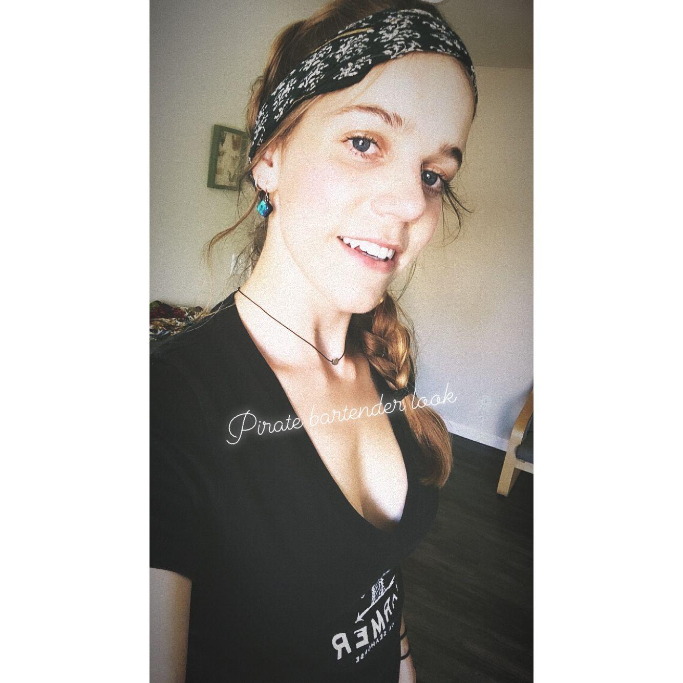 Just kidding, she worked as a bartender during those years.