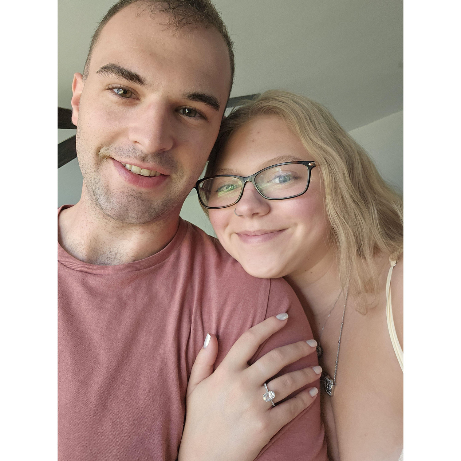 Our first selfie engaged!!