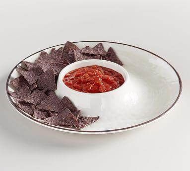 Swirl Melamine Chip & Dip Server