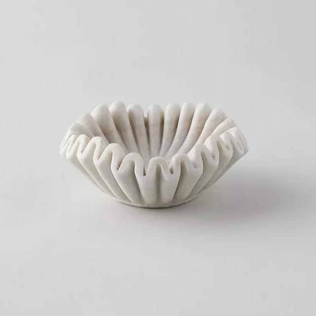 Anthropology Ruffled Marble Bowl - small