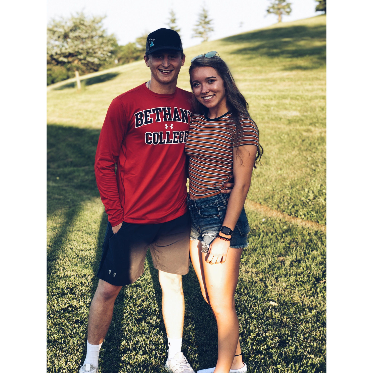 First ever picture together after his baseball game. June 2019.
