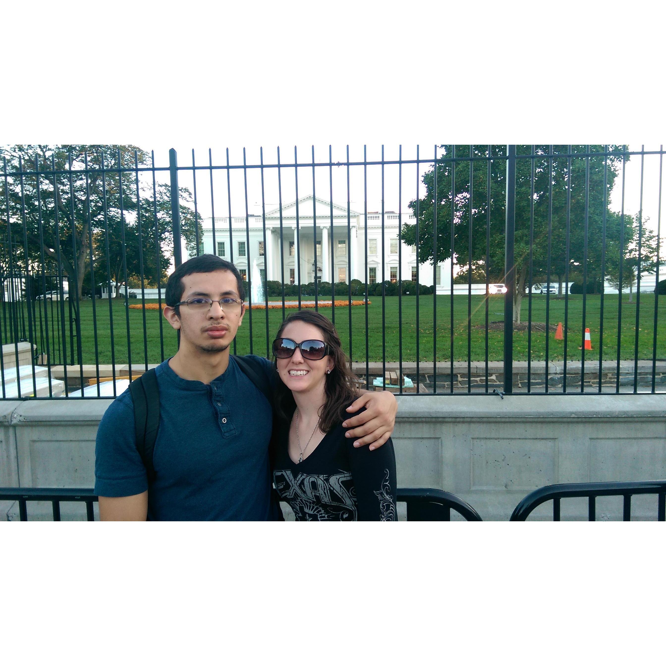 At the White House in Washington DC. Carlos's first time 2014