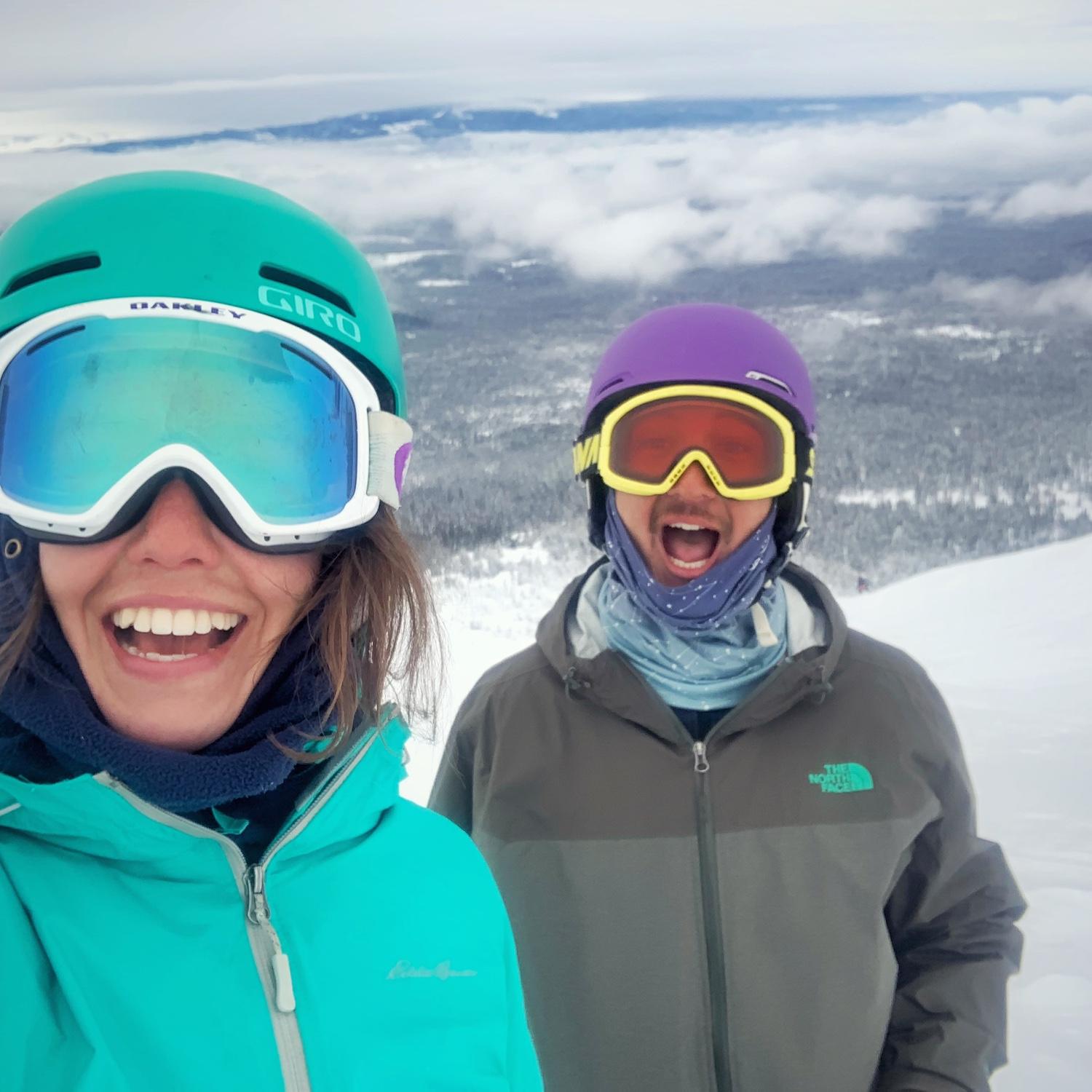 Our first winter together, living in Oregon. 2019