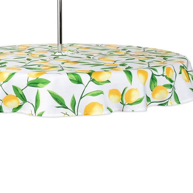 Lemon Outdoor Round Tablecloth w/ Zipper, 60"