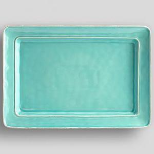 Cambria Rectangular Serving Platter - Turquoise